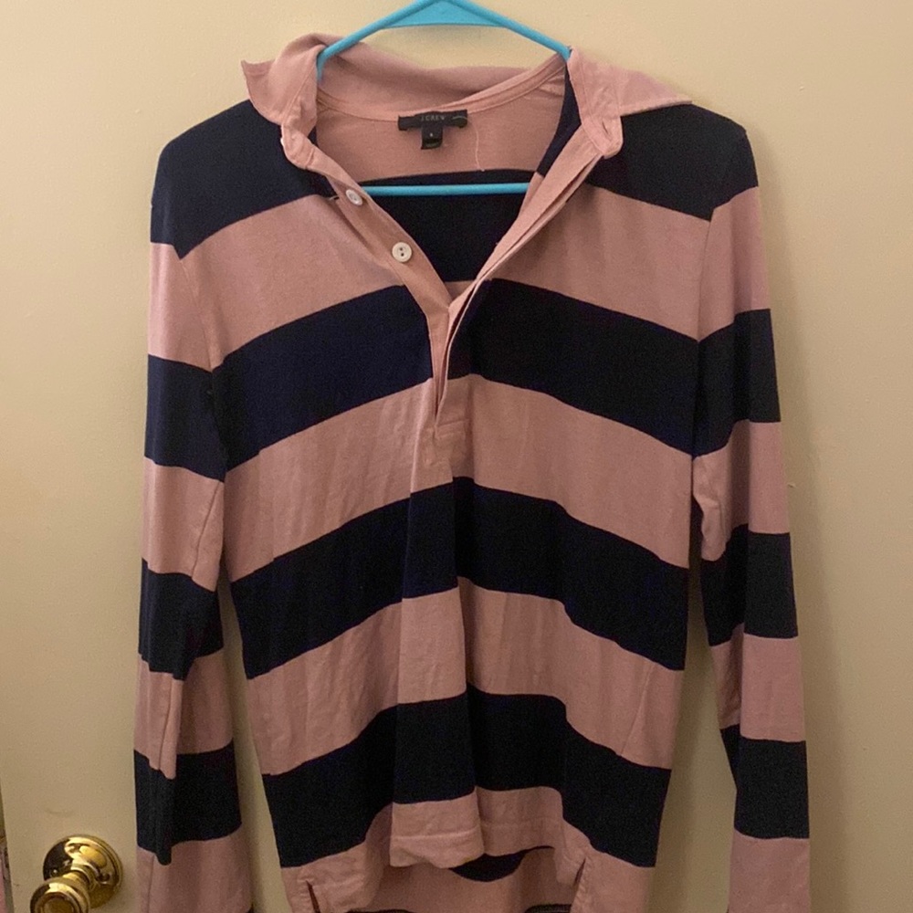 J Crew woman’s polo long sleeve top